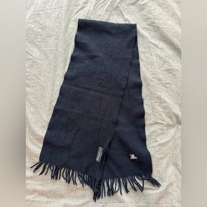 Burberry Wool Navy Blue Scarf